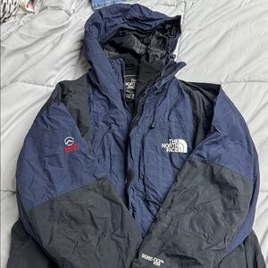 The North Face Men's Blue and Black Ski Jacket